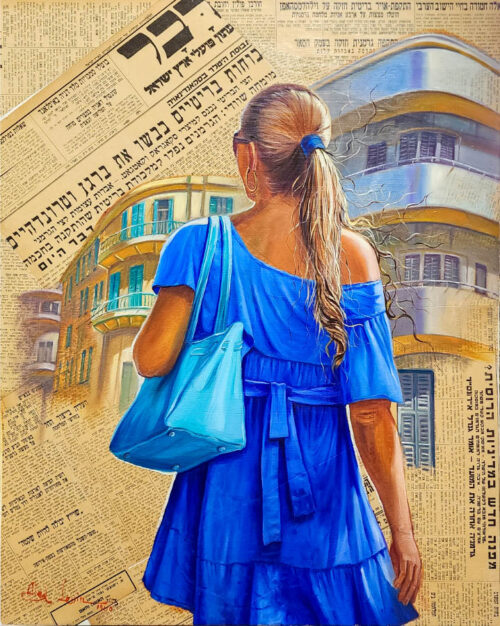 Painting of fashion in Tel Aviv