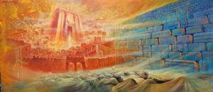 Abstract modern jerusalem painting