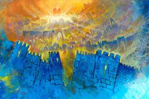 Abstract Jerusalem Painting Ascending Towards The Light By Alex Levin