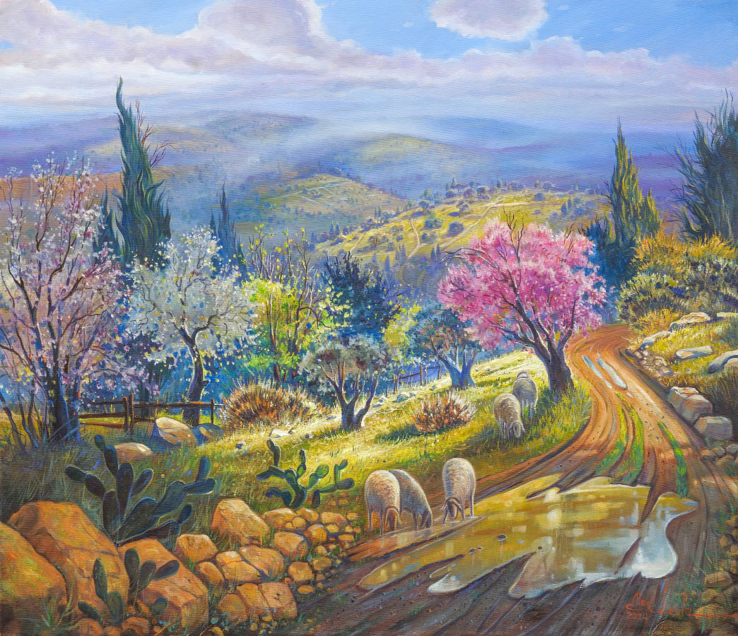 painting of israel landscape