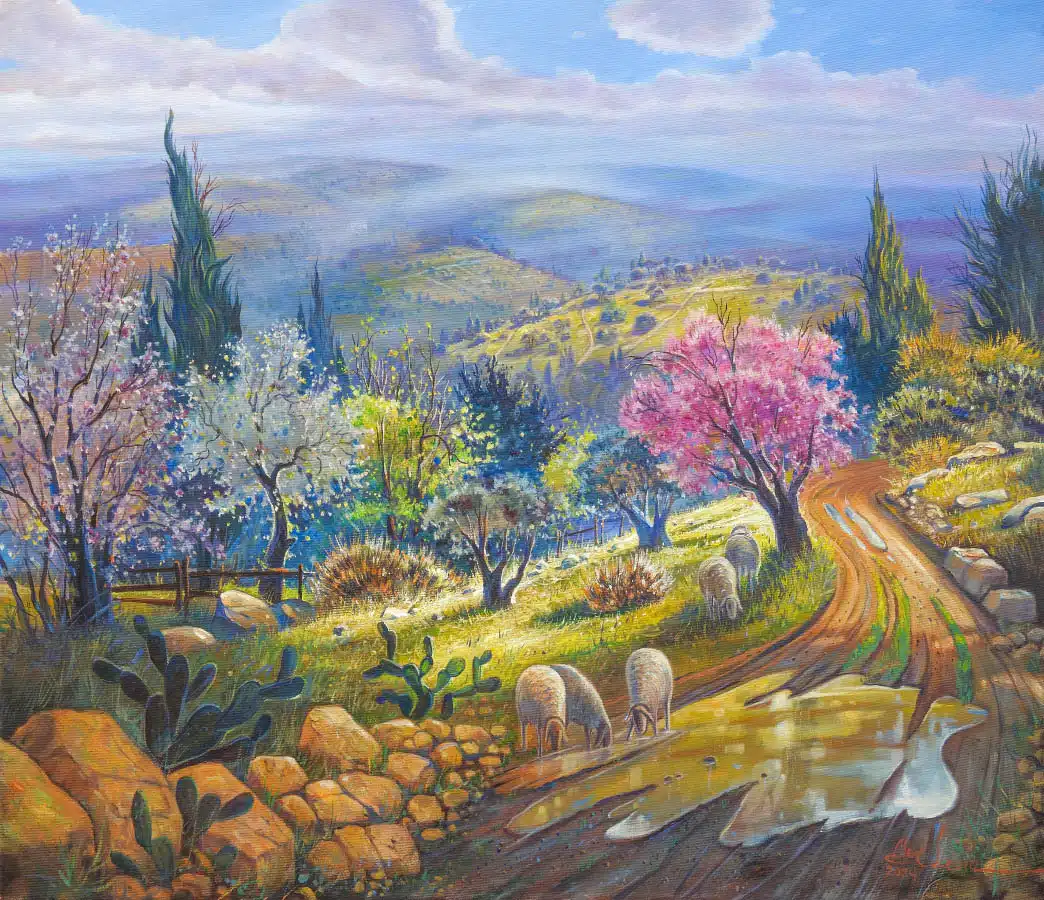 painting of israel landscape