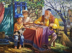 shtetl jewish painting