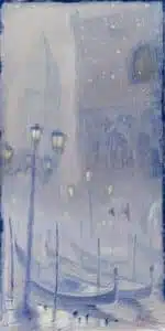 venice in rain painting