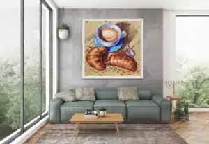 Croissant and coffee