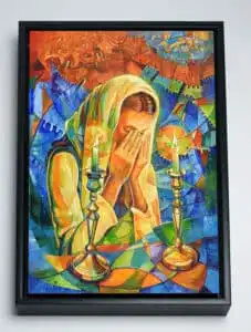 women lighting the Shabbat candles