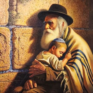 man by the kotel painting