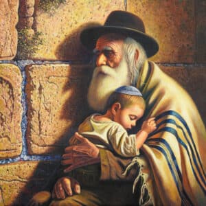 man by the kotel painting