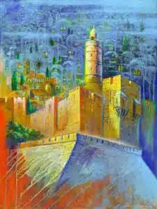 abstract jerusalem painting