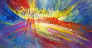 jerusalem abstract painting