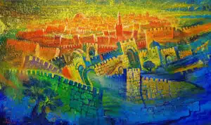 jerusalem abstract painting