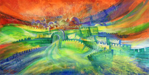 abstract jerusalem painting