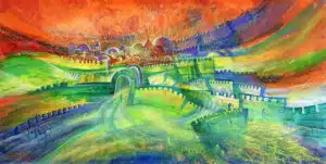 abstract jerusalem painting