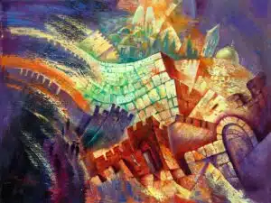 abstract jerusalem painting