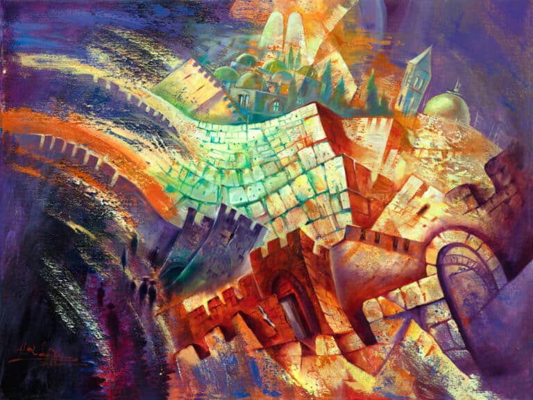 Abstract Jerusalem Paintings Modern & Contemporary Jewish Art