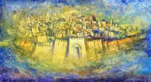 abstract jerusalem painting