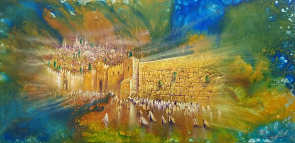 western wall jerusalem painting