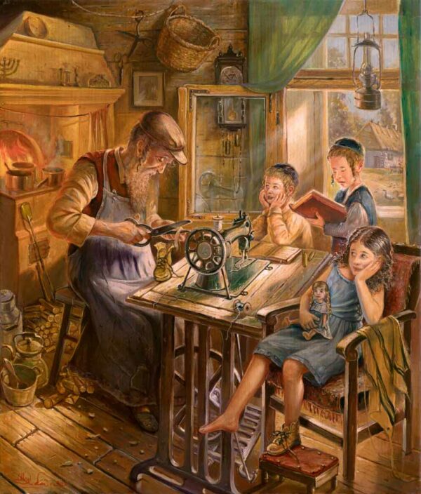 jewish painting of shtetl