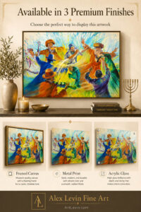 Hasidic dancers painting