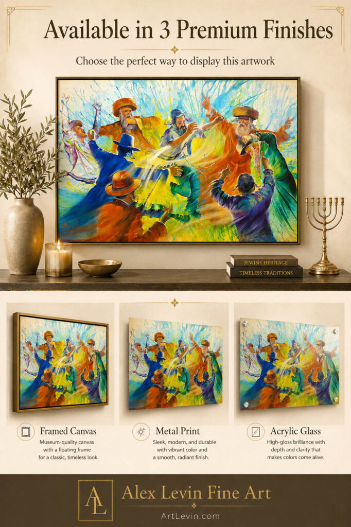 Hasidic dancers painting