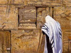 praying by the western wall