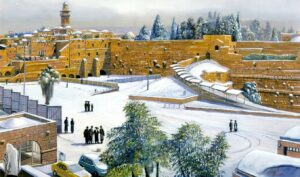 kotel at snow painting