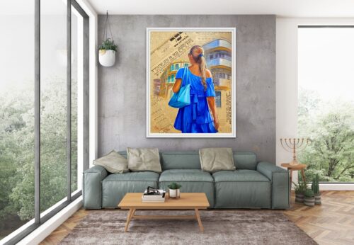 Painting of fashion in Tel Aviv