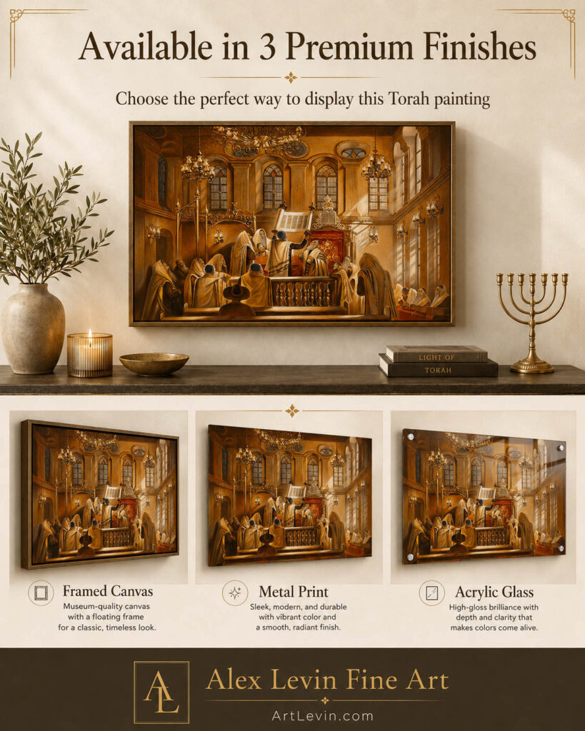 praying in synagogue painting