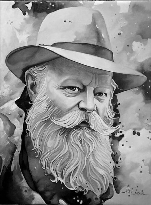 Lubavitcher Rebbe black and white