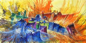 abstract jerusalem art