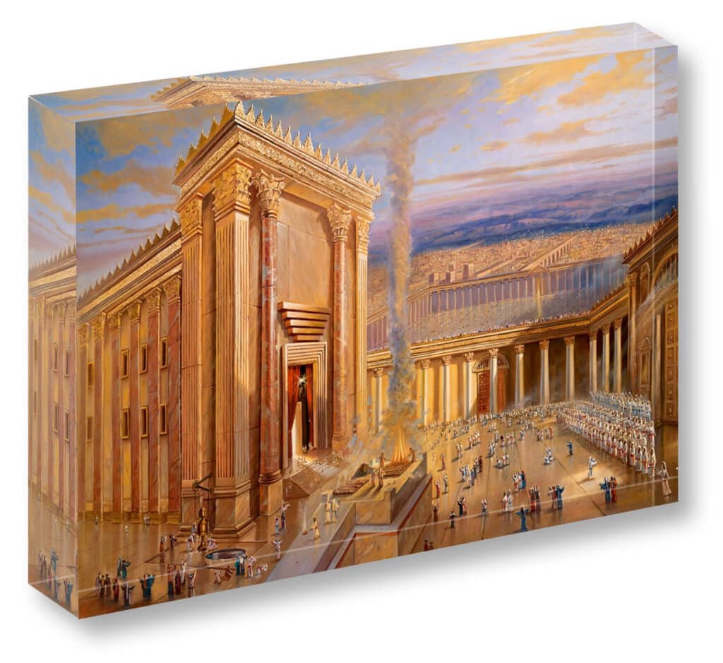 Jewish Blocks Acrylic Block Sculpture - Shema Israel by Alex Levin