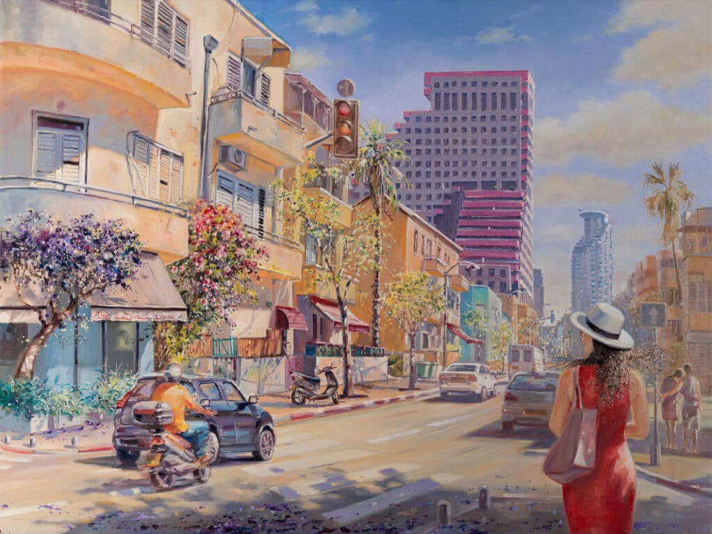 Tel Aviv Painting Tel Aviv always loves peace by Alex Levin