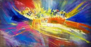 abstract jerusalem painting