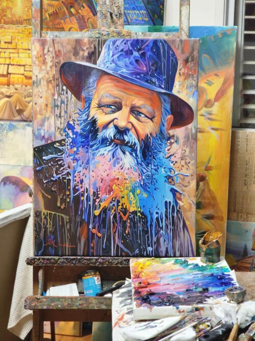 Lubavitcher Rebbe abstract painting