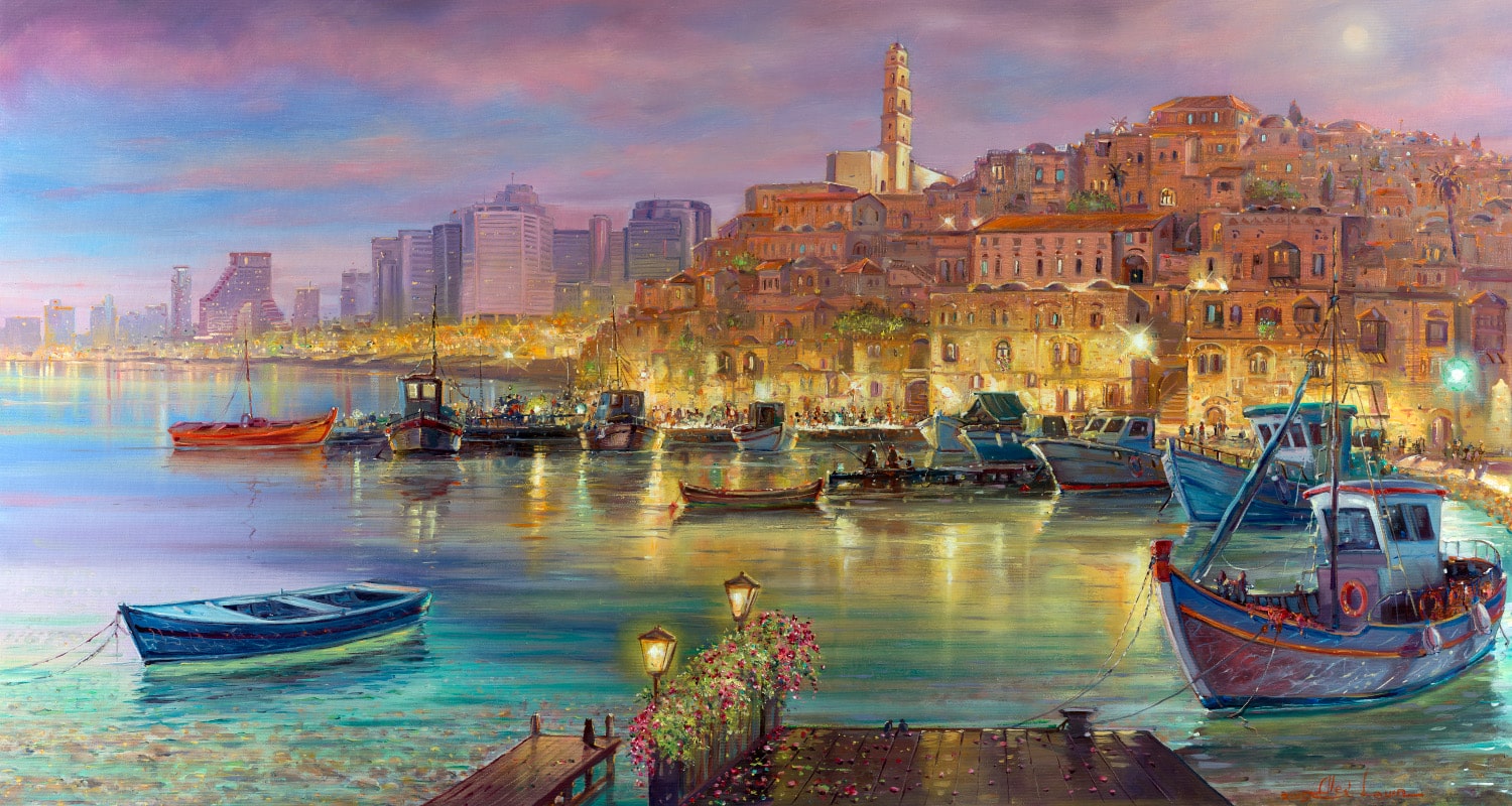 Jaffa port tel aviv painting