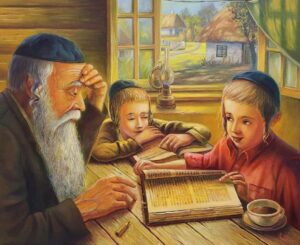 Jewish shtetl painting