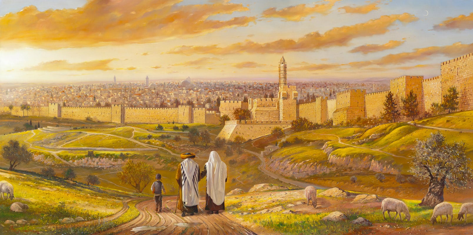 Painting Welcome To Jerusalem Alex Levin