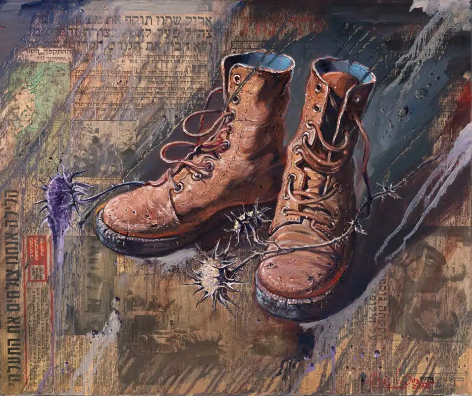 army red boots painting
