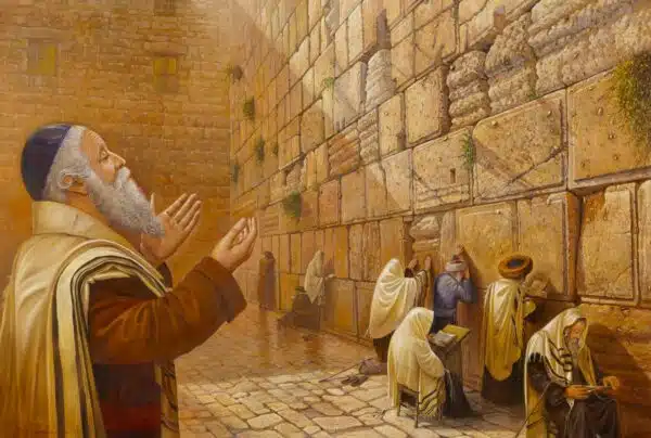 praying by the western wall