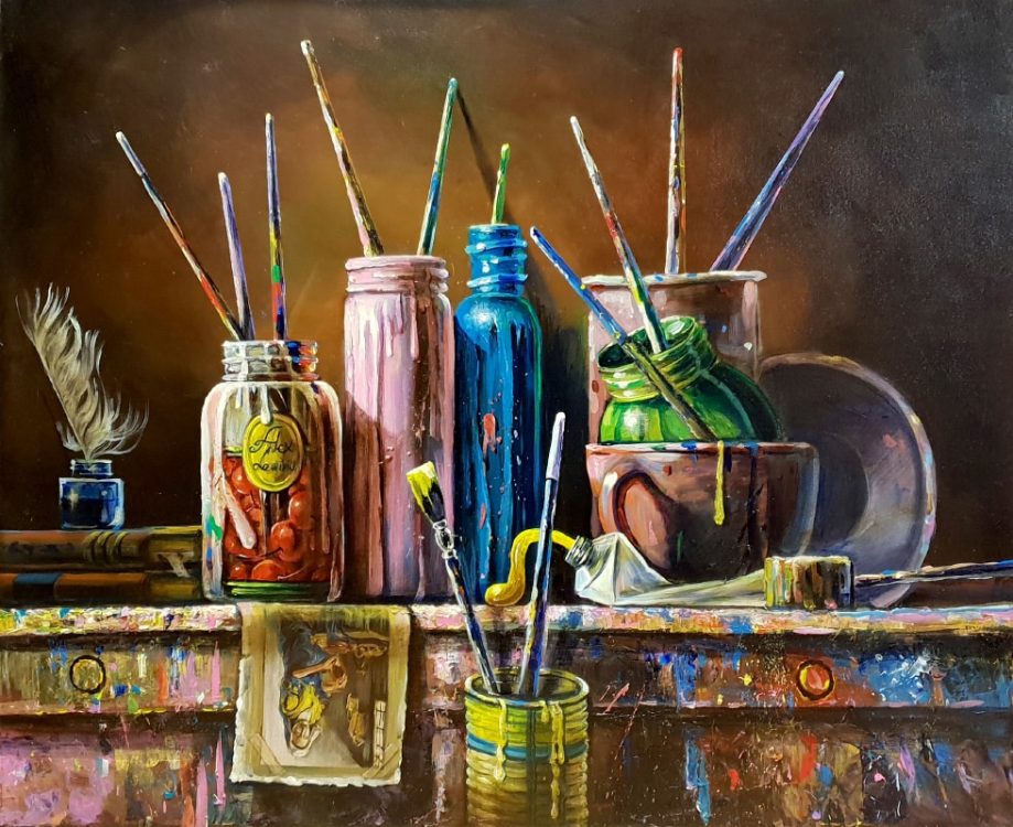 Painting: Artist's brusher