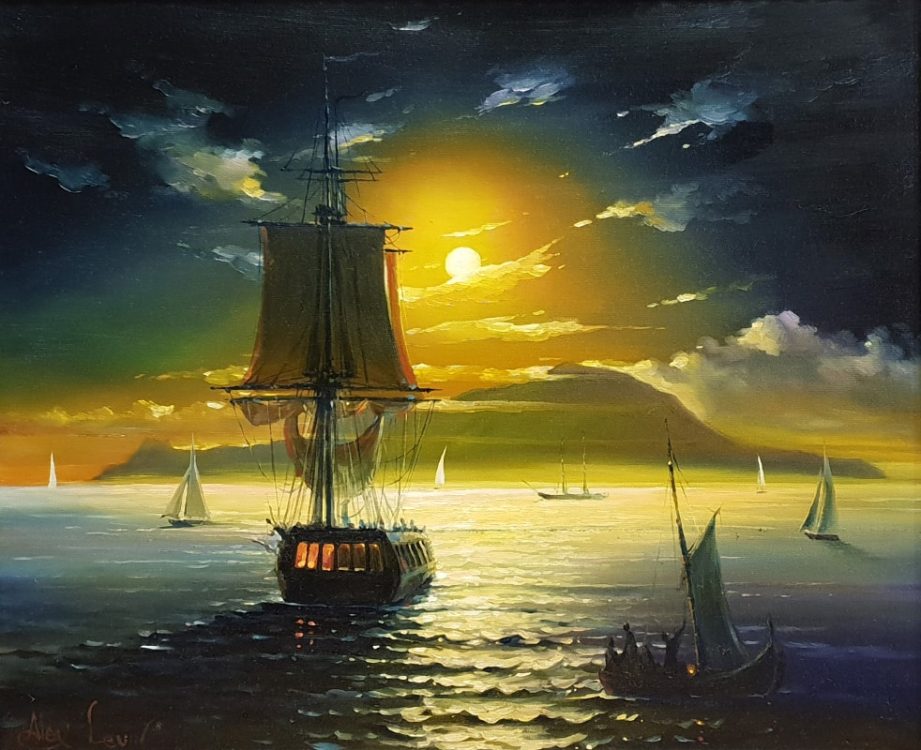 sea view painting