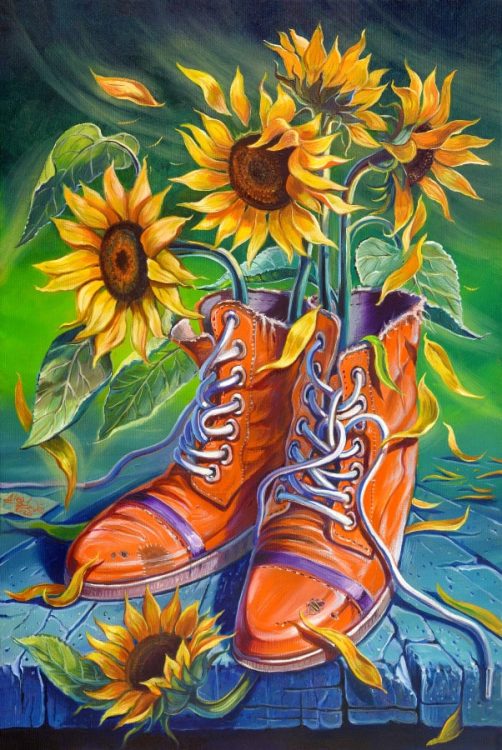sunflowers painting