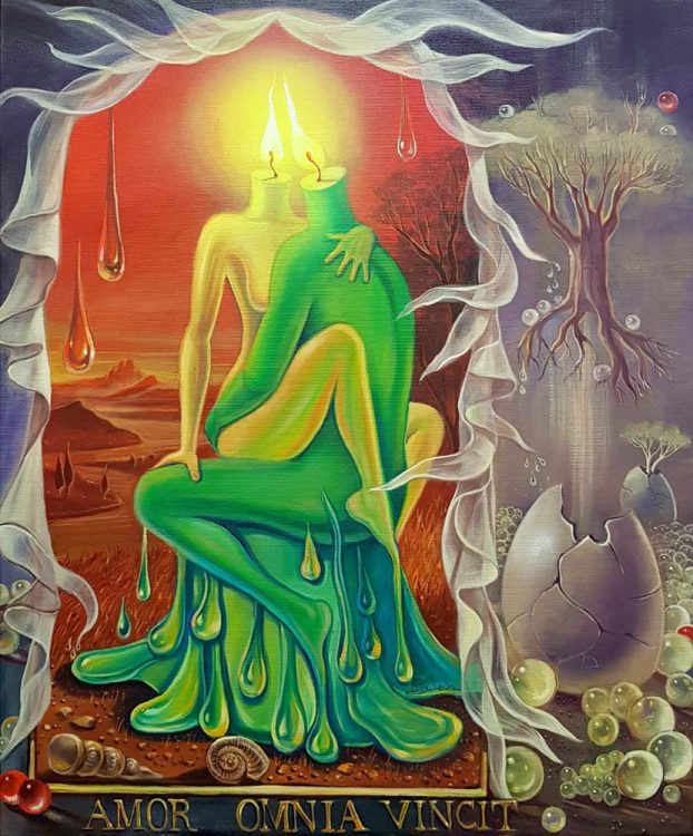 surrealism painting about love