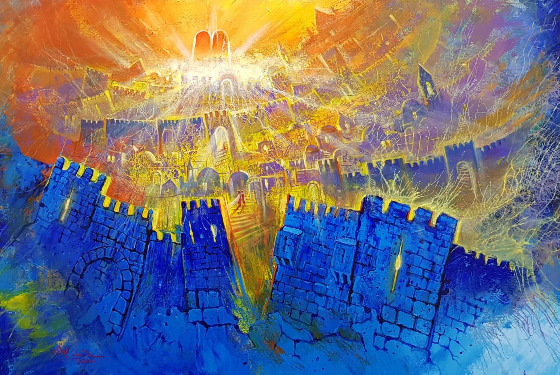 abstract jerusalem wall art