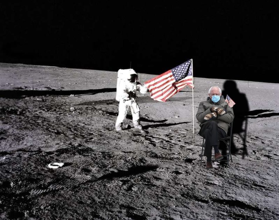 Bernie Sanders on the moon