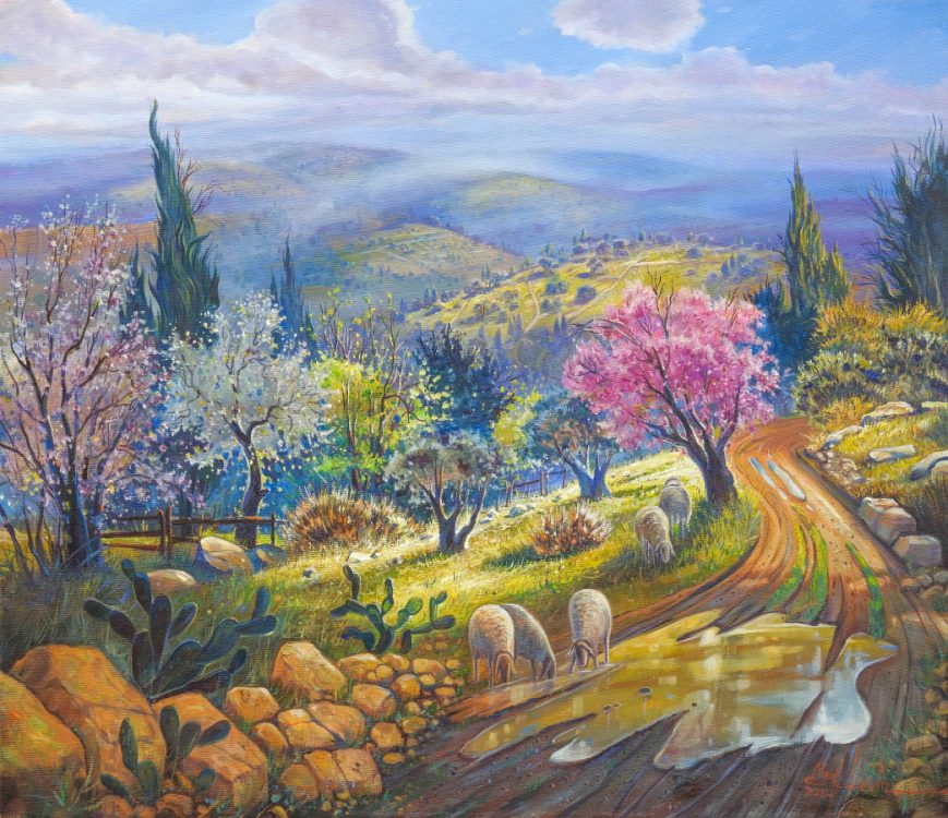 painting of israel landscape