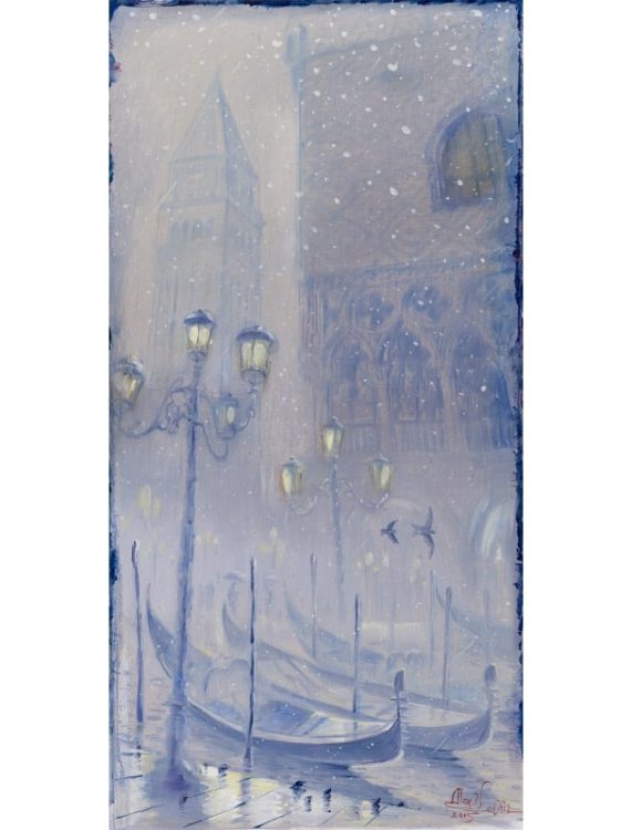 oil painting of venice