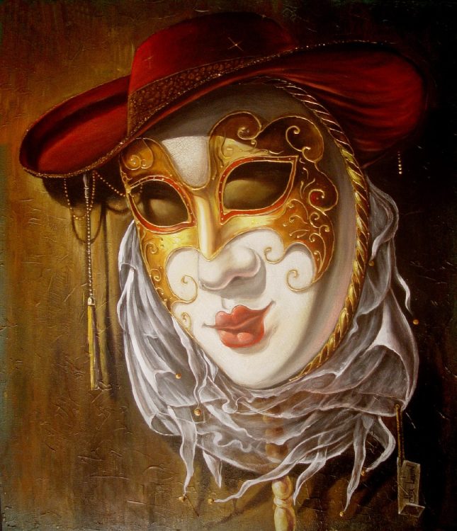 Venetian mask painting
