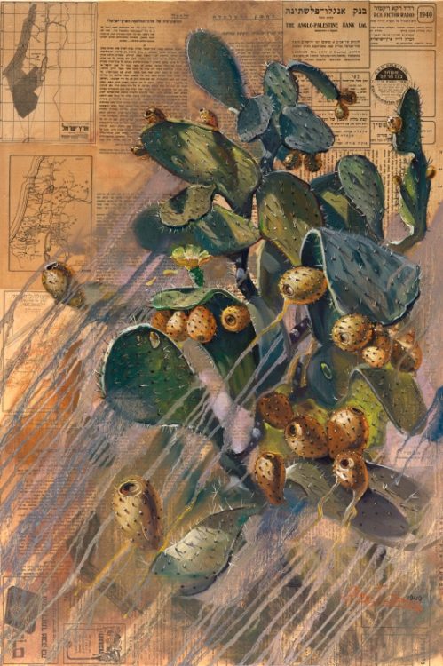 Israel Vintage newspaper paintings