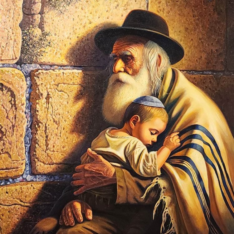 man by the kotel painting