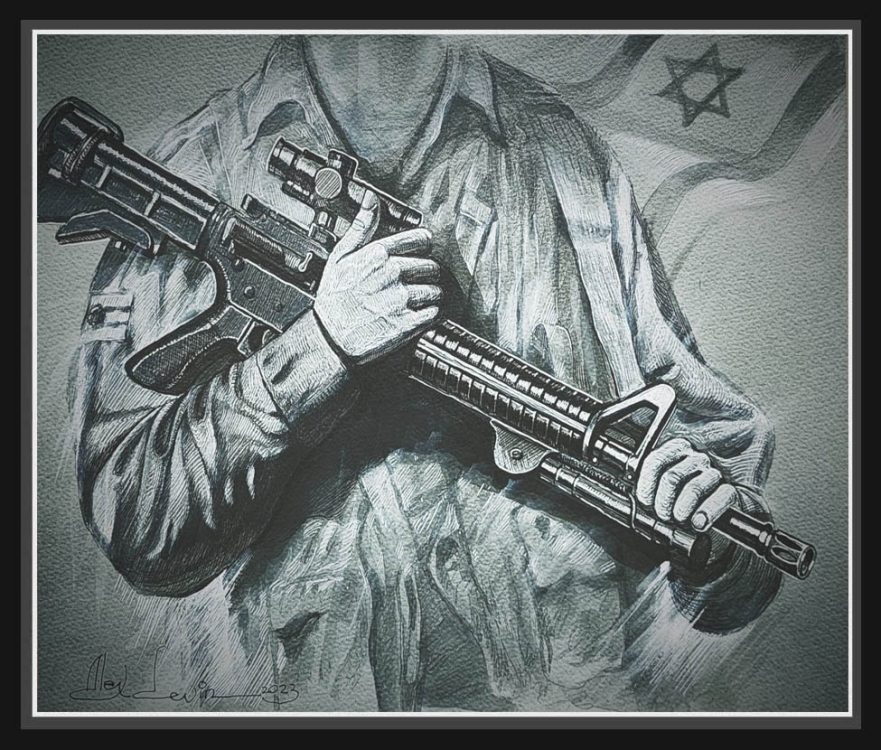 israeli soldier painting